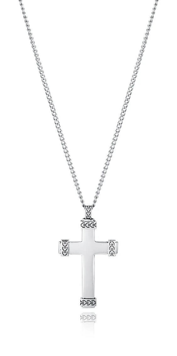 Viceroy Pánský ocelový náhrdelník s křížkem Beat 14215C01000