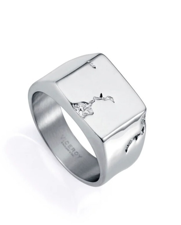 Viceroy Stylový pánský prsten z oceli Beat 15165A02 61 mm