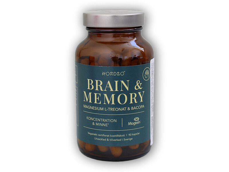 Nordbo Brain and Memory 90 kapslí (Magtein and Bacopa) - Nordbo