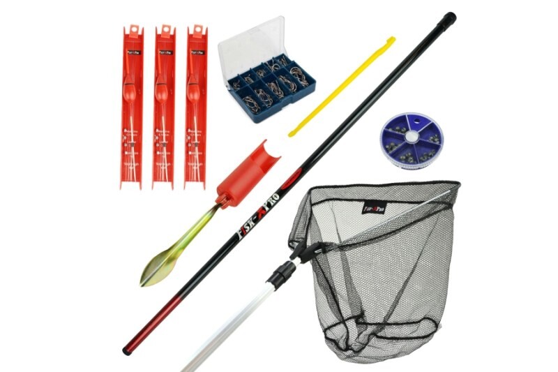 SET BIČ 3m podběrák + háčky + návazce s plovákem + příslušenství