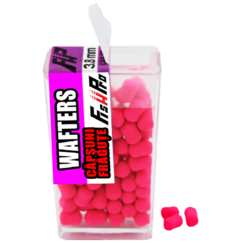 Fish Pro nástraha Wafters Easy Open jahoda 3,8x5mm 80ks-FHPW38CF80