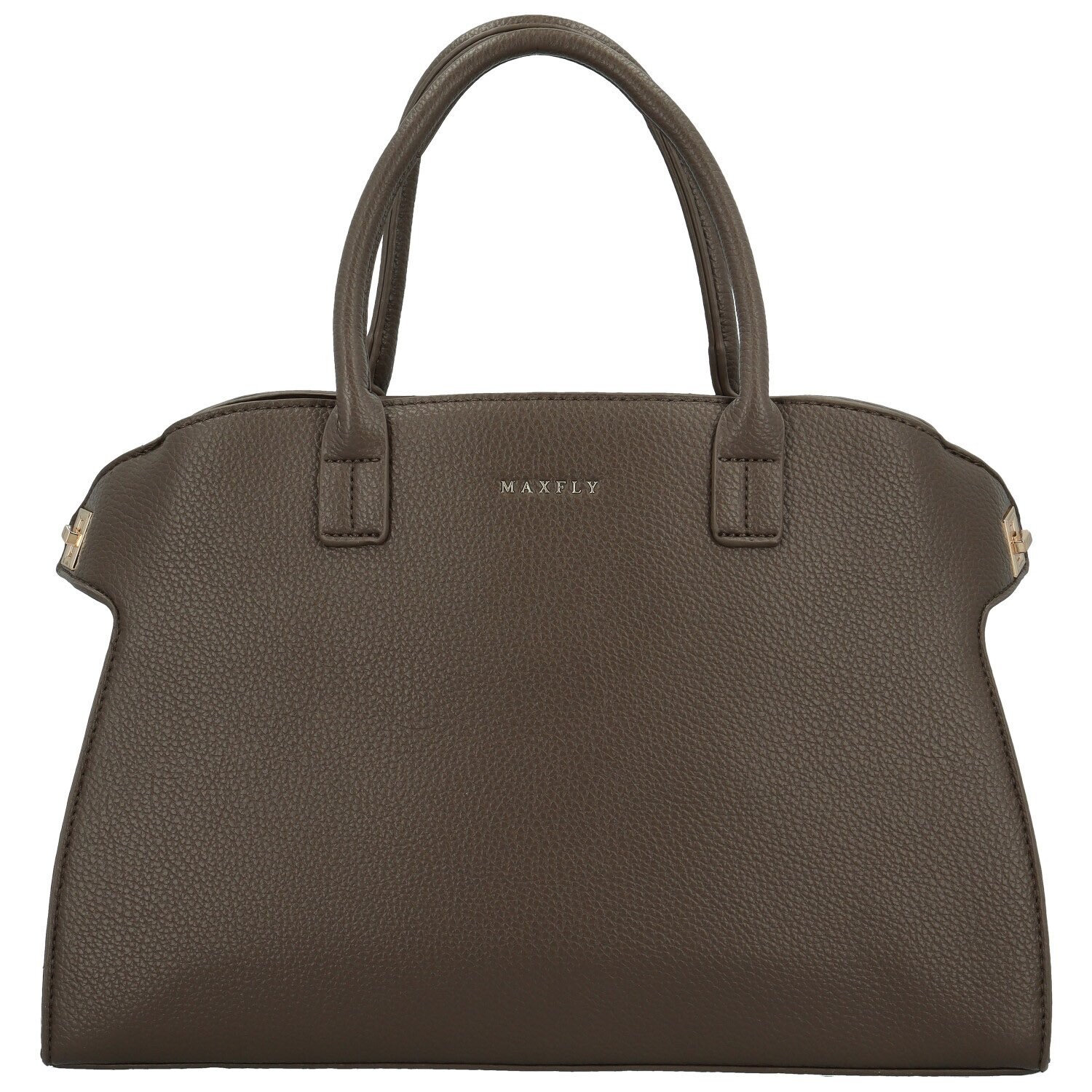 Módní dámská koženková kabelka do ruky Landony, tmavě hnědá