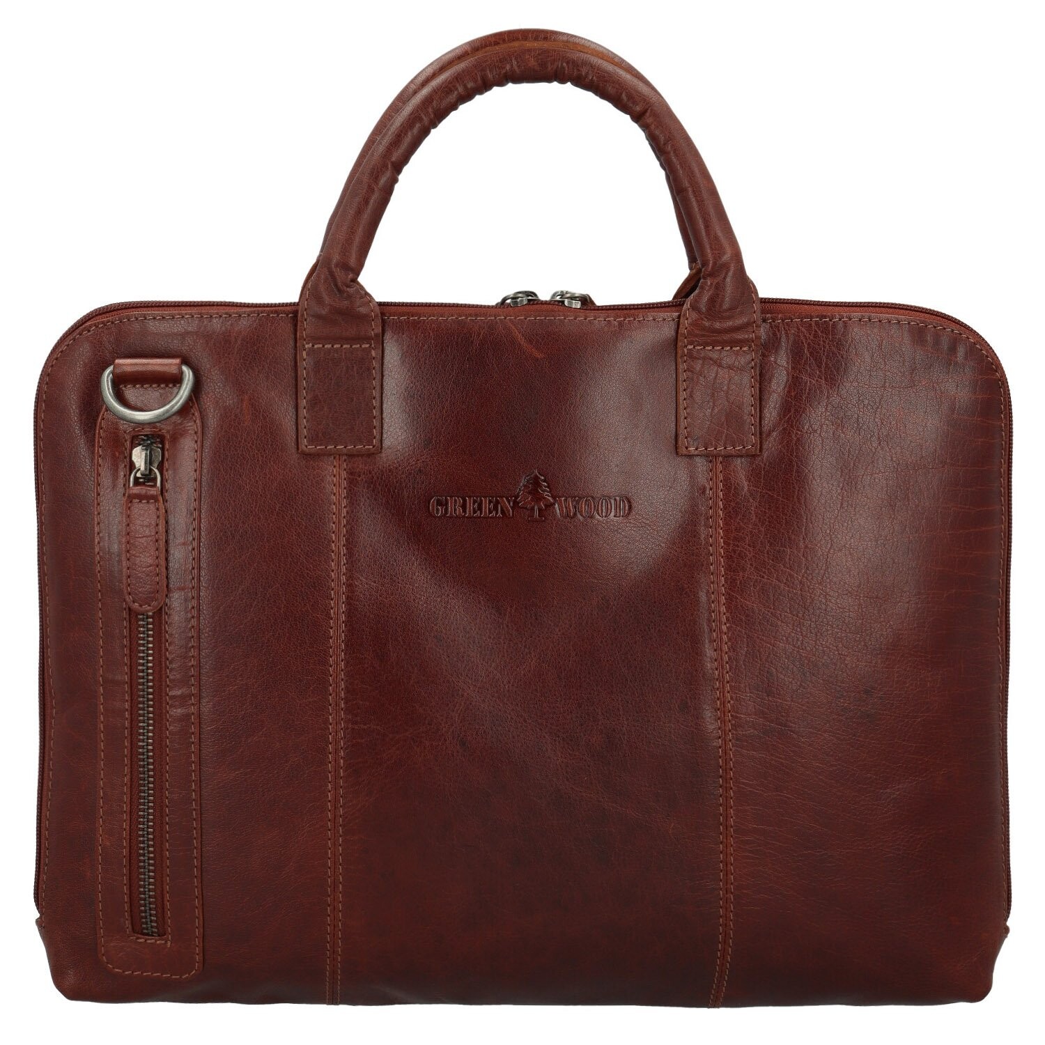 Luxusní pánská kožená business taška GW Patryk, hnědá