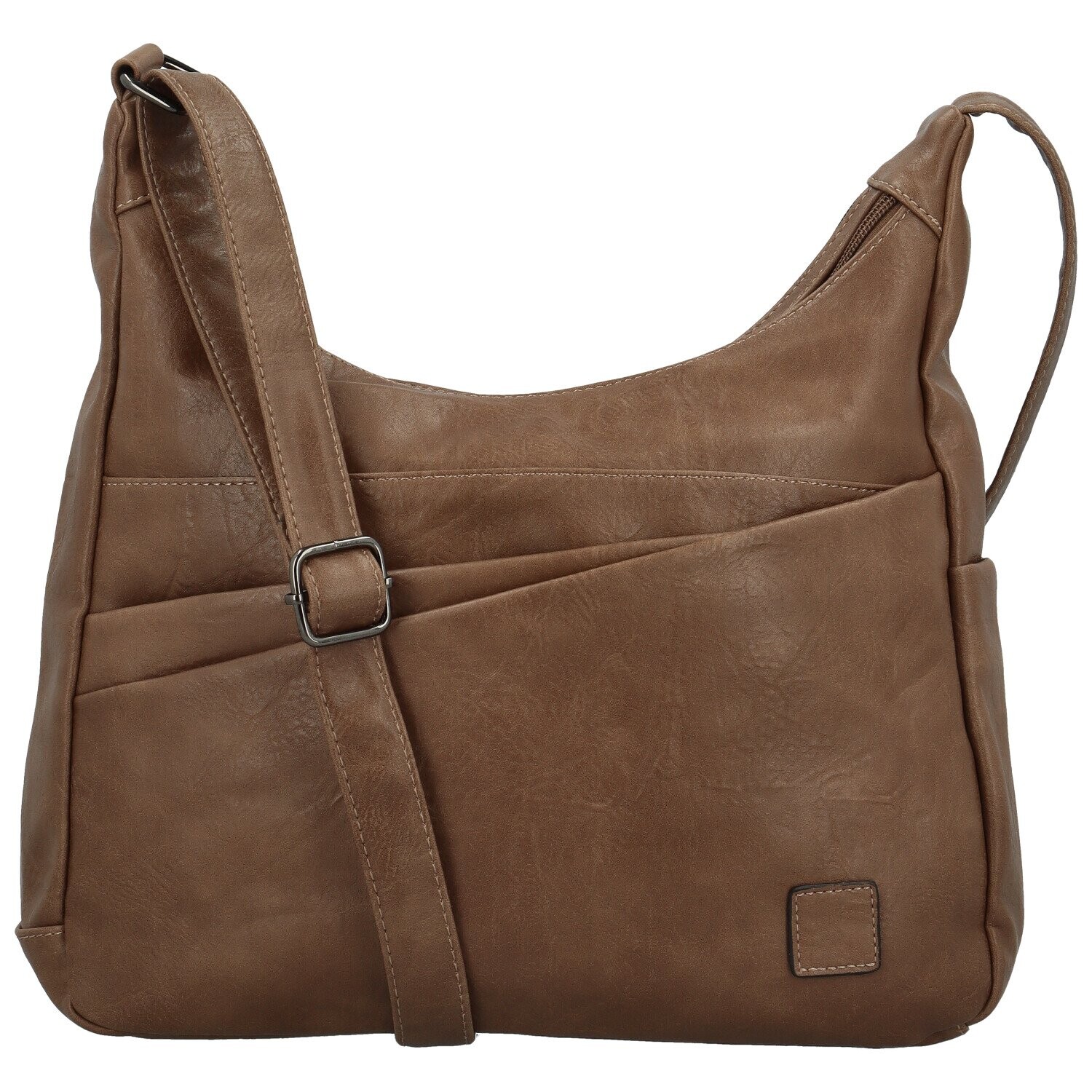 Stylová dámská koženková crossbody kabelka Gianni, khaki new