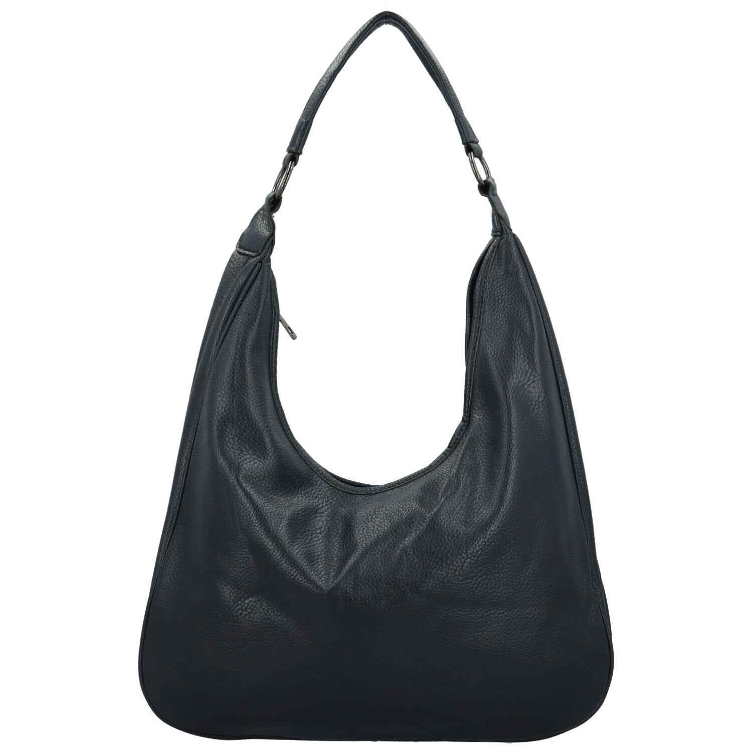 Stylová dámská koženková kabelka na rameno Petrit, tmavě modrá