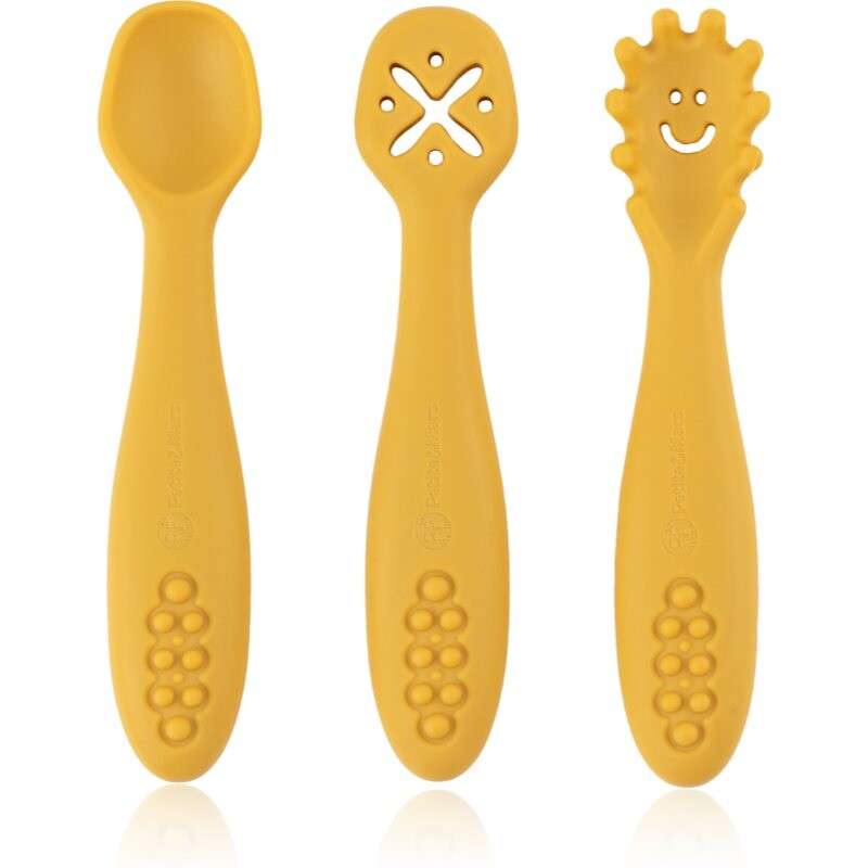 Petite&Mars Take&Match 6m+ lžička pro děti Intense Ochre 3 ks