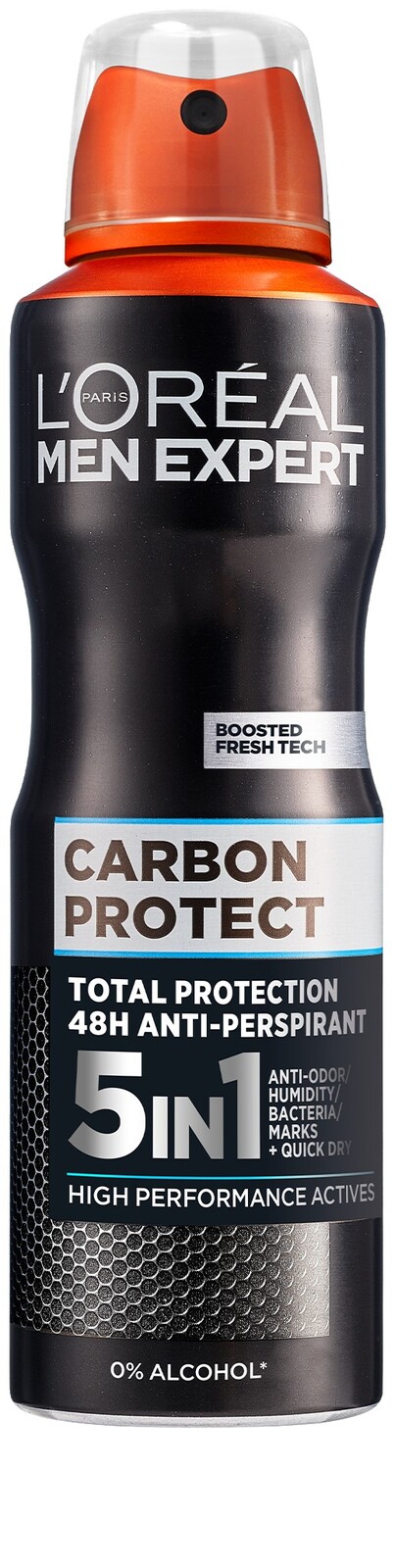 L'Oréal Paris Antiperspirant ve spreji Men Expert Carbon Protect (48h Anti-perspirant) 250 ml
