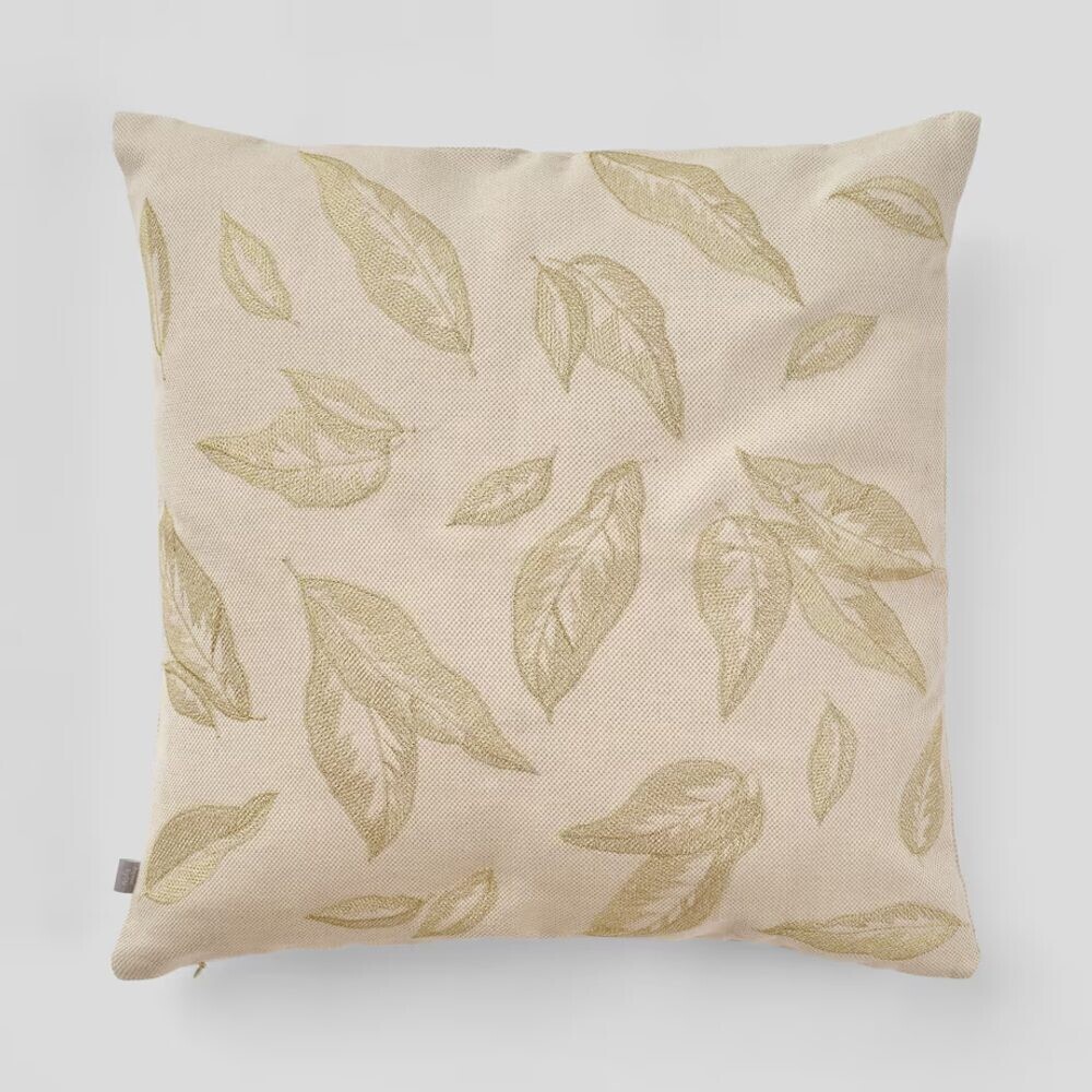 HOME & YOU Povlak na polštář listy 45 x 45 cm - béžová