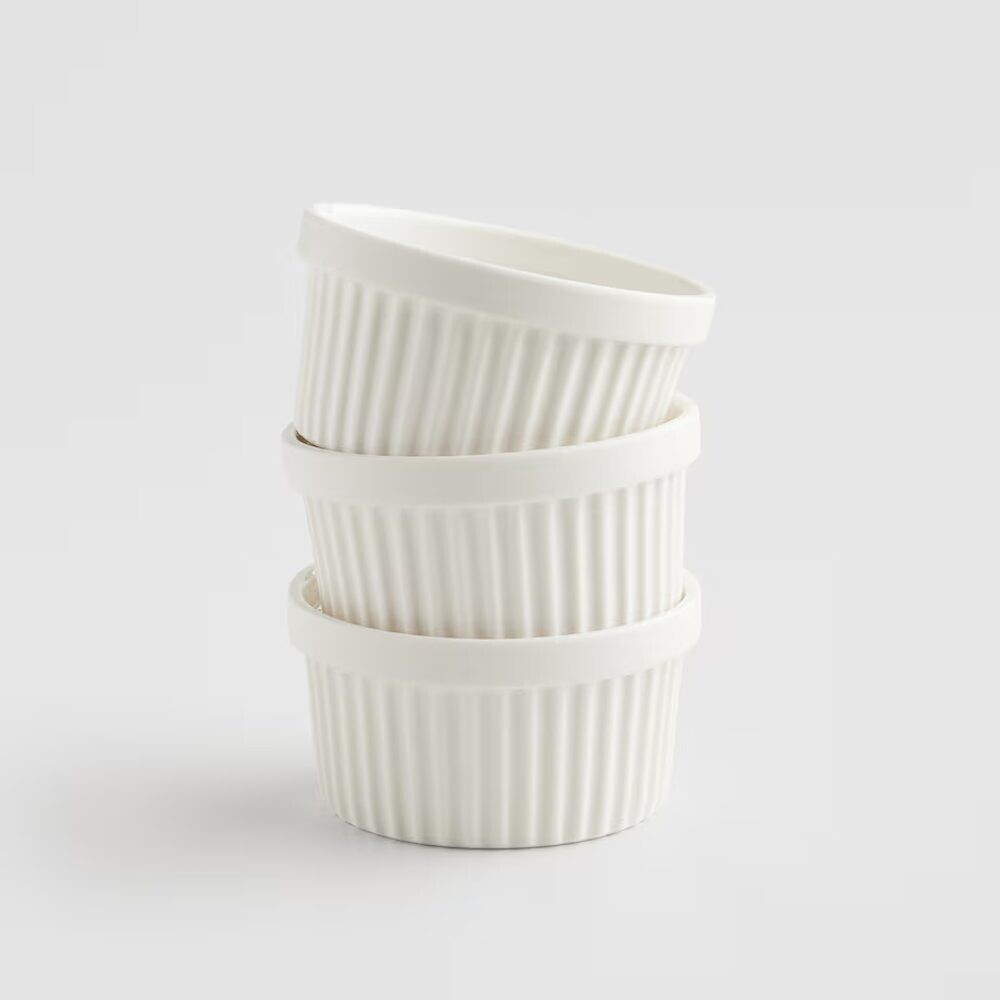 HOME & YOU Sada zapékacích misek 10 cm 3 ks - bílá