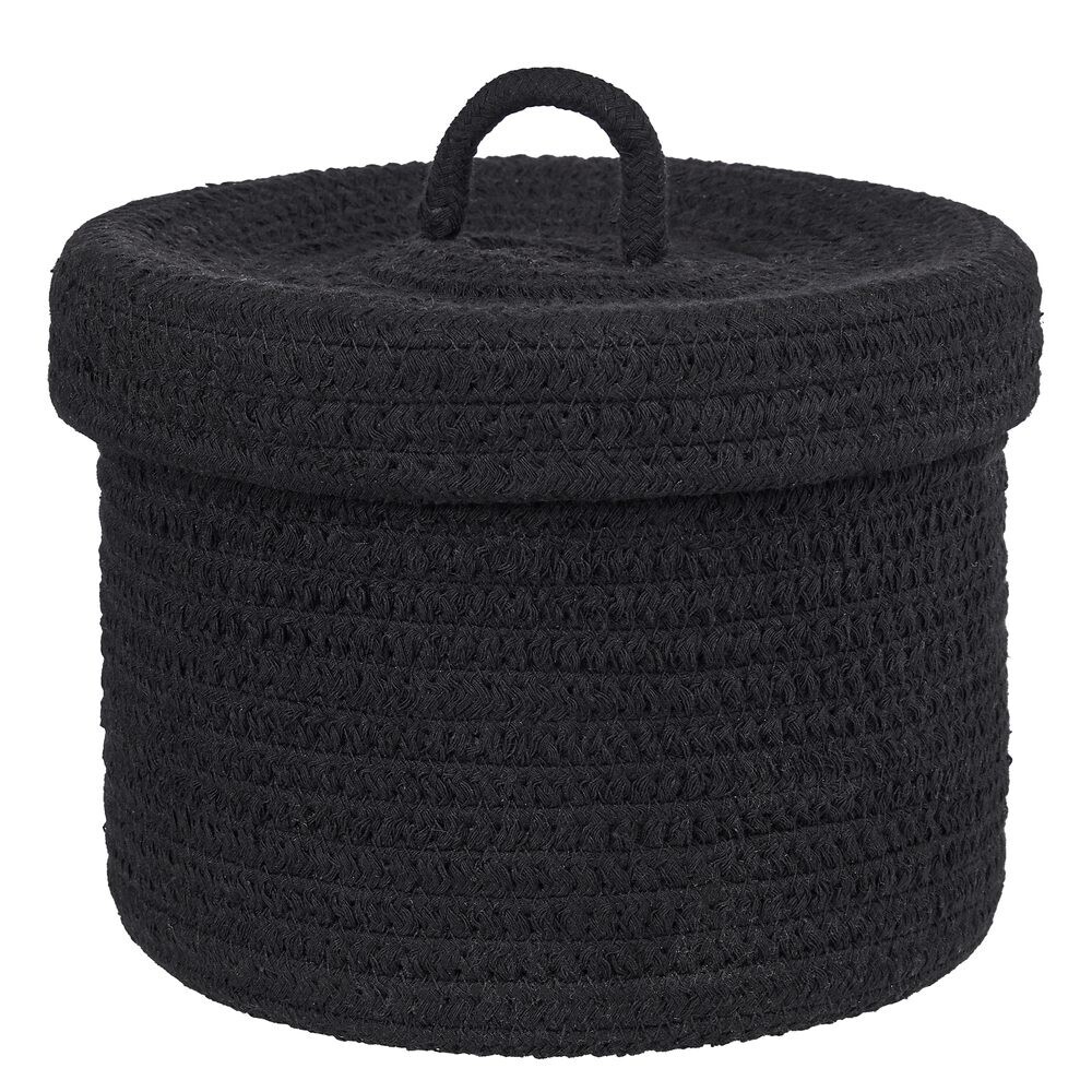 SET UP Koš kulatý s víkem velký - černá