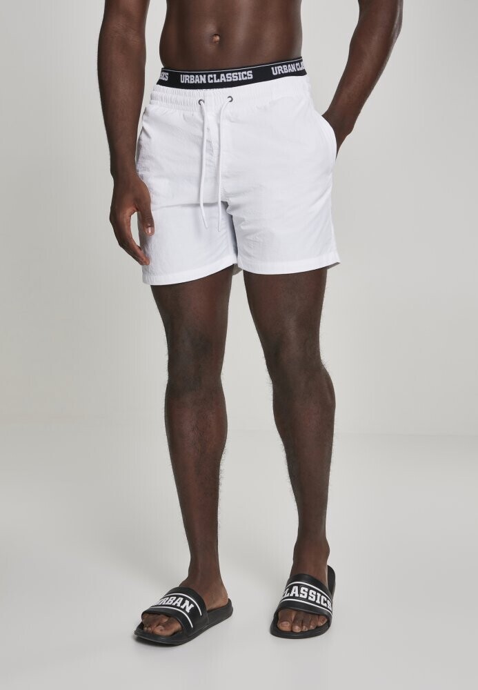 Two in One Swim Shorts - wht/blk/wht XXL