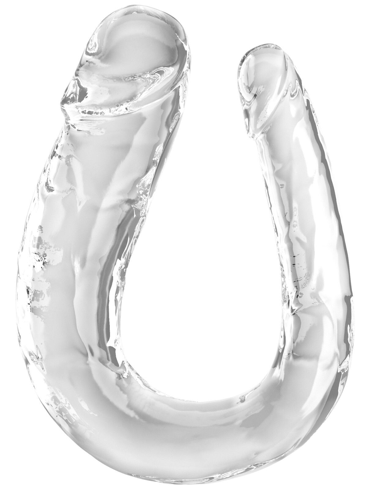 Pipedream Dvojité realistické dildo King Cock Clear Large Double Trouble 17.5" - Pipedream