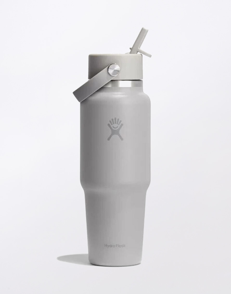 Hydro Flask Wide Mouth Travel Bottle with Flex Straw Cap 32 oz (946 ml) Birch