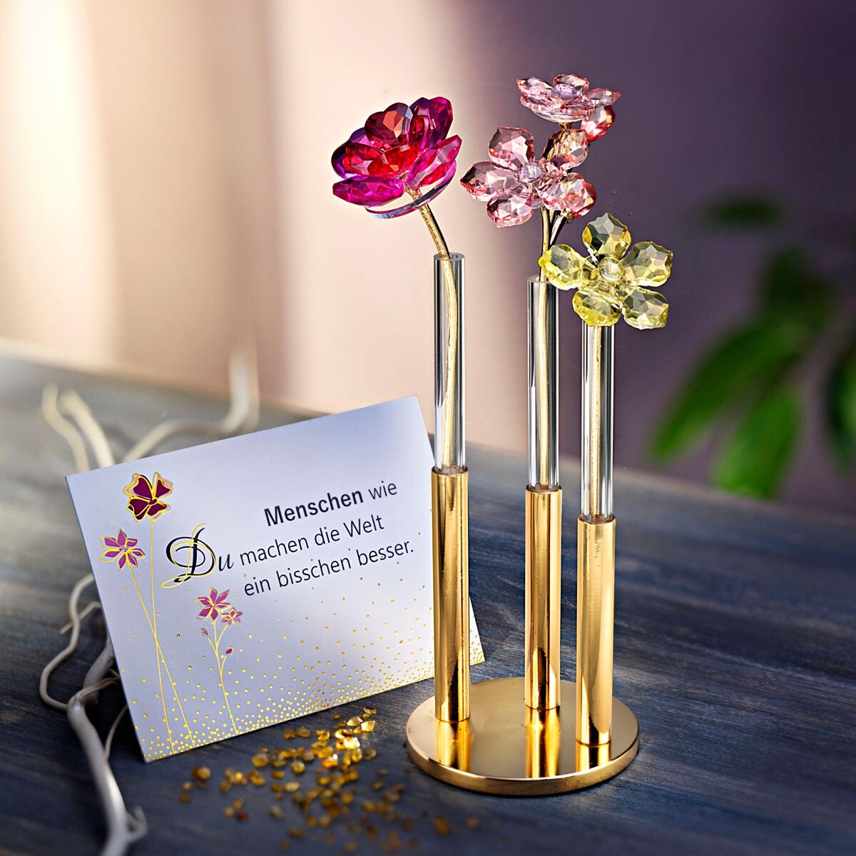 Weltbild Dárková sada Vázičky se skleněnými květy