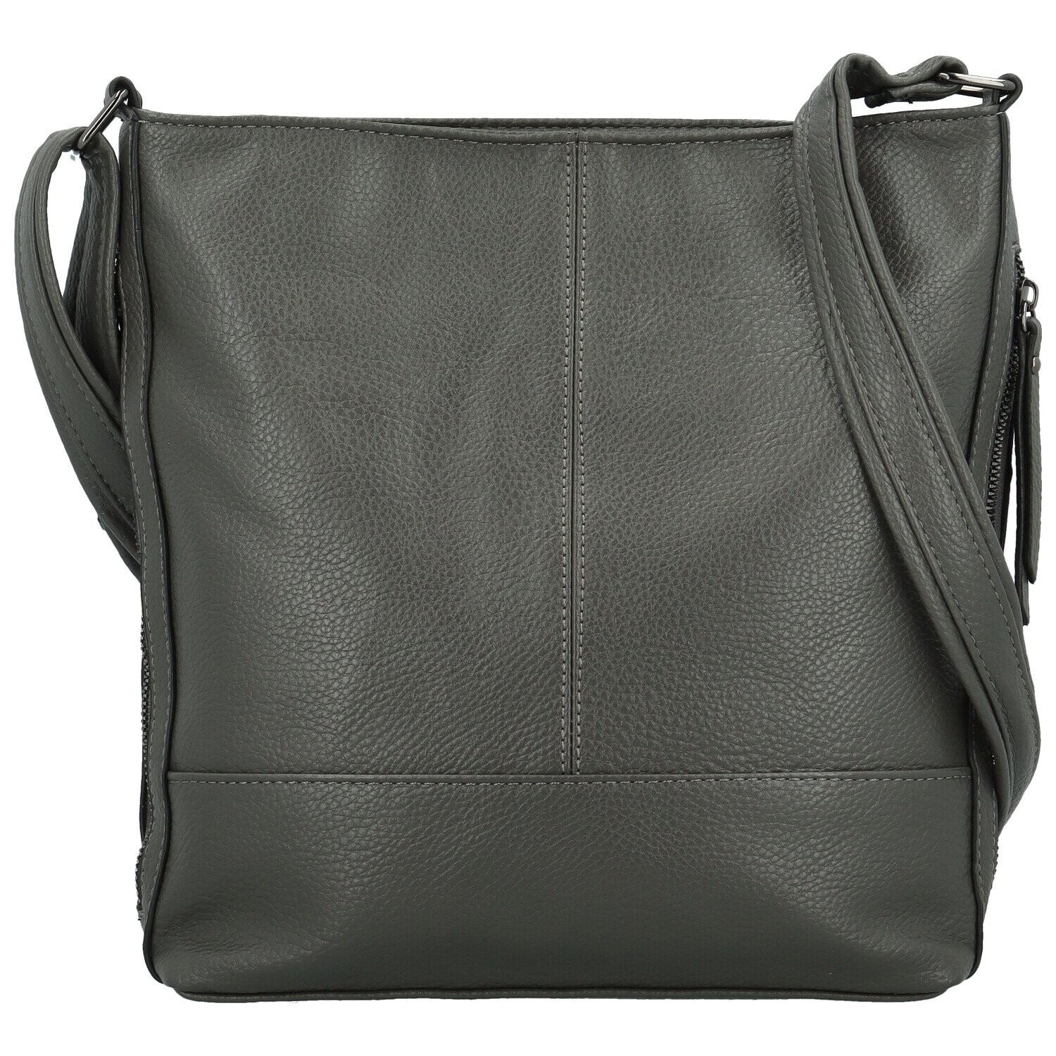 Módní dámská koženková crossbody kabelka Evelyne, šedá