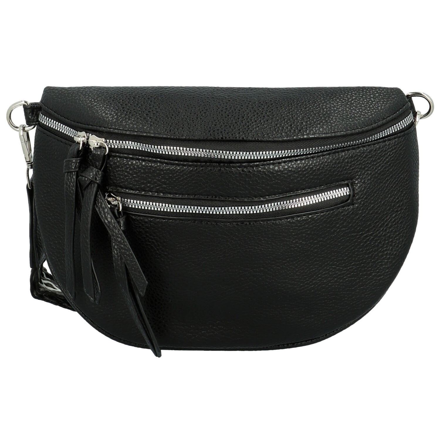 Módní dámská koženková kabelko-ledvinka Frieda, černá