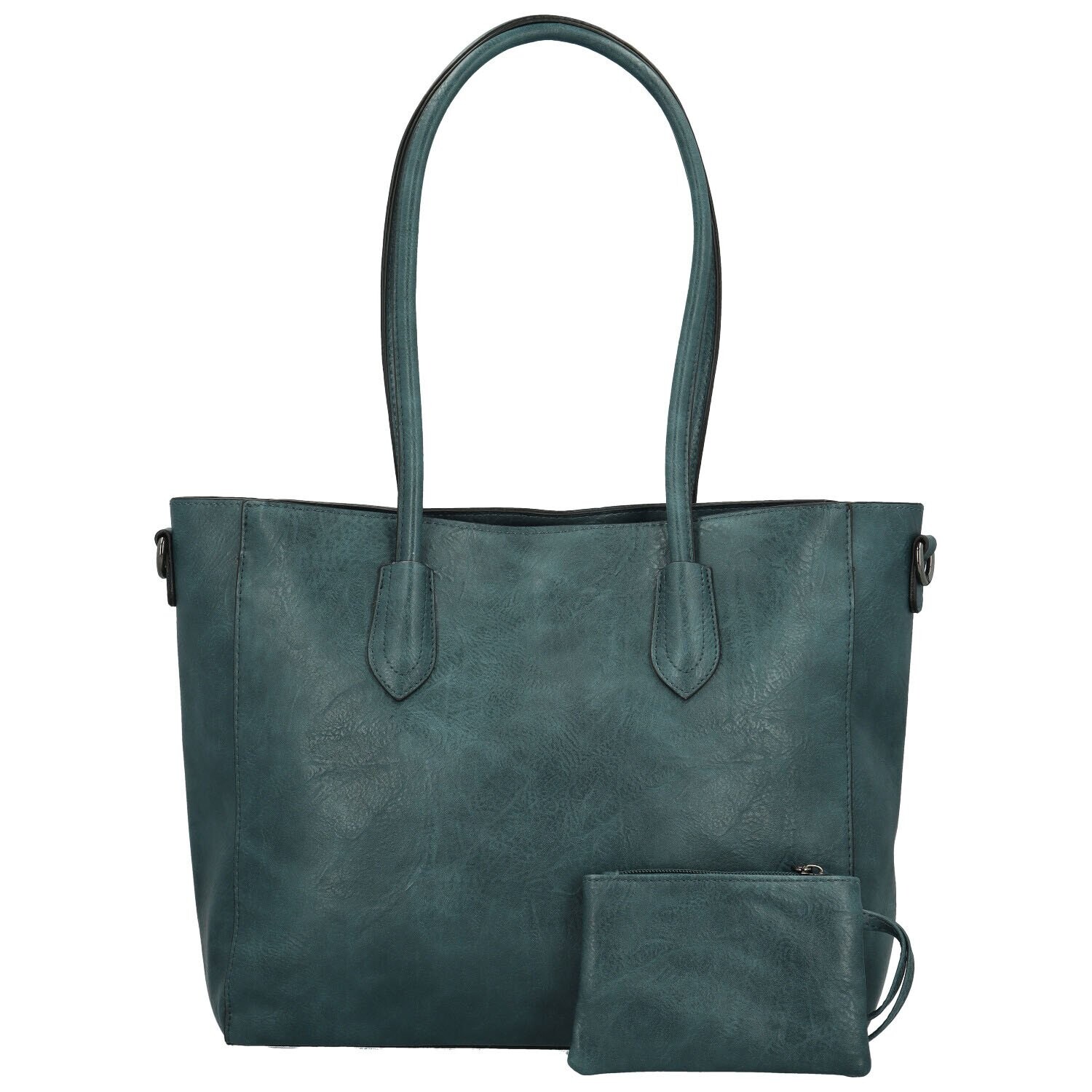 Stylová dámská koženková kabelka na rameno Elfryda, modrá