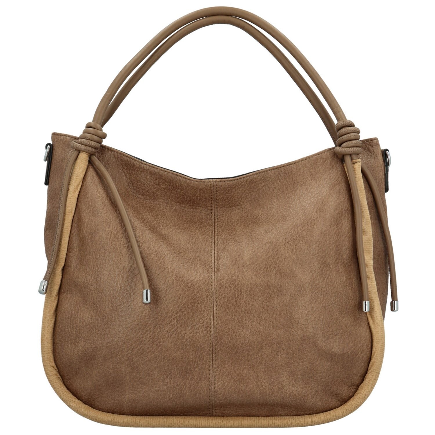 Módní dámská koženková kabelka na rameno Orsolya, khaki