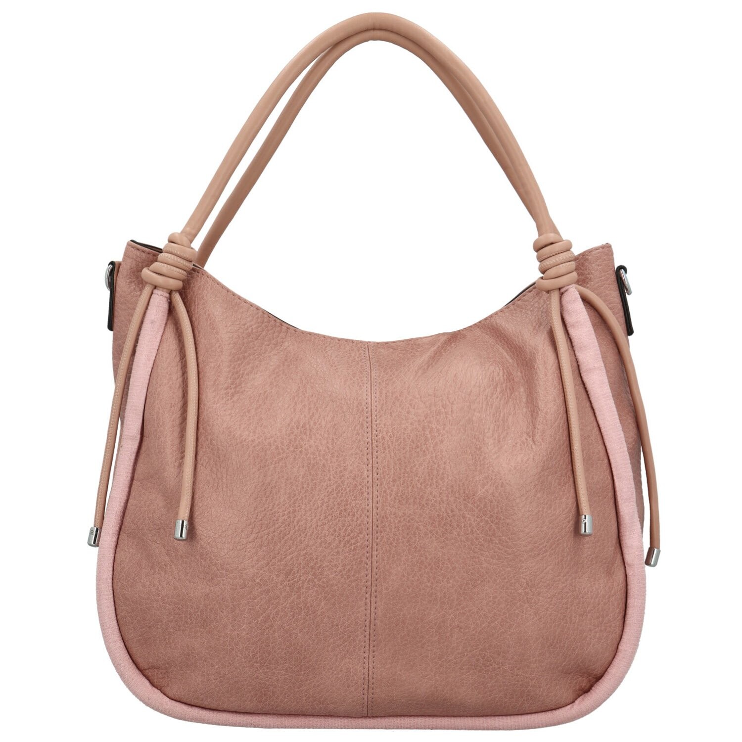 Módní dámská koženková kabelka na rameno Orsolya, starorůžová