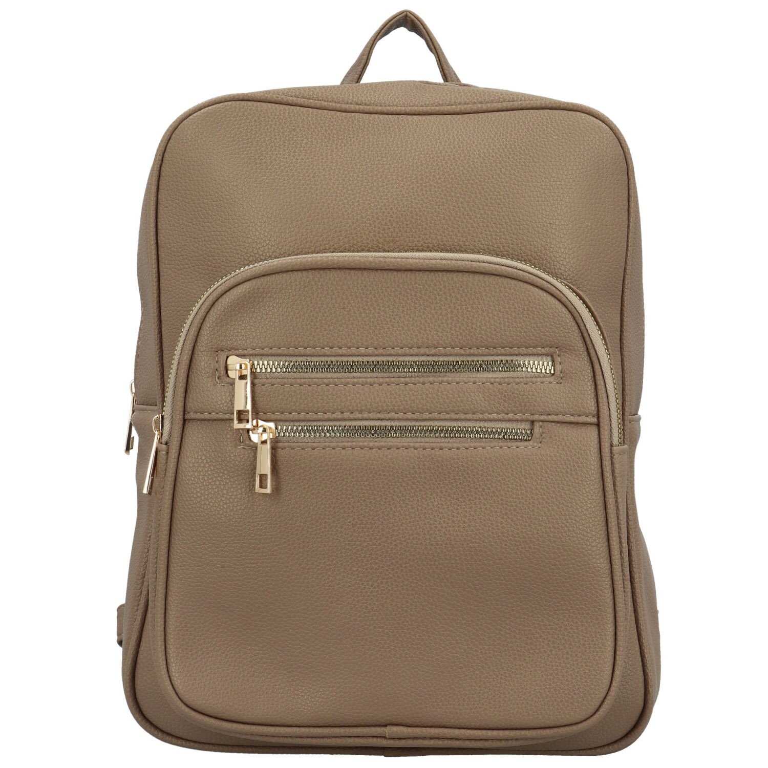Stylový dámský koženkový kabelko-batoh Virgin, tmavě béžový