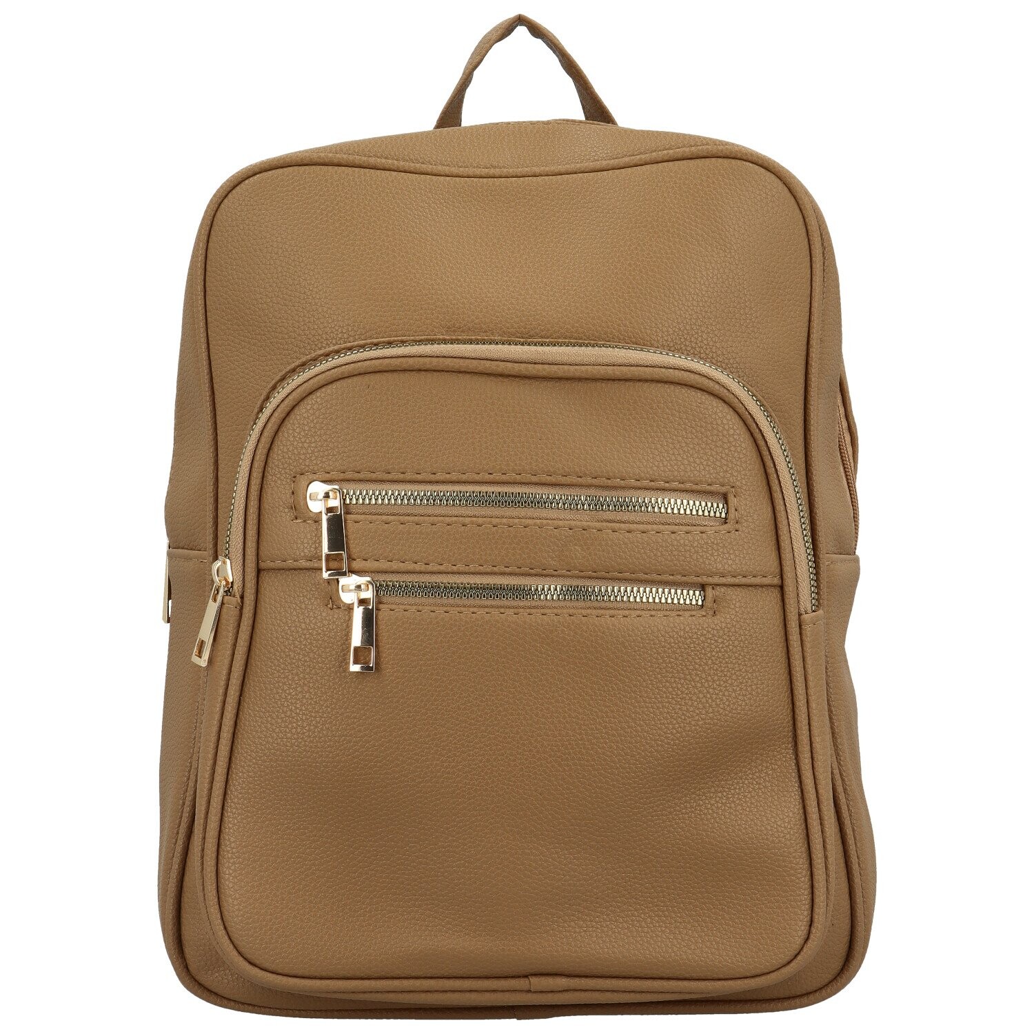 Stylový dámský koženkový kabelko-batoh Virgin, khaki