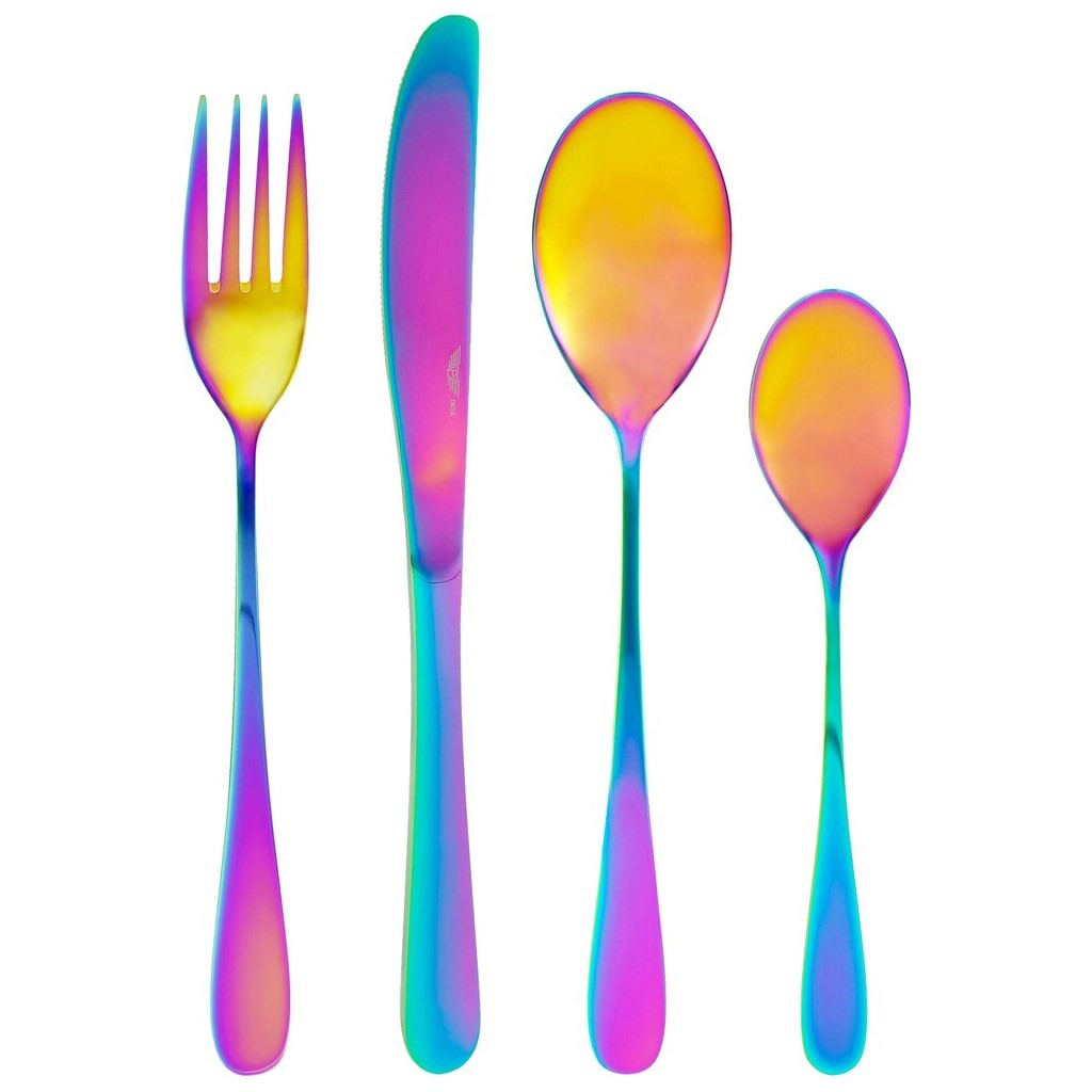 Sada příborů PRINCESS RAINBOW, sada 24 ks, vícebarevná, Pintinox