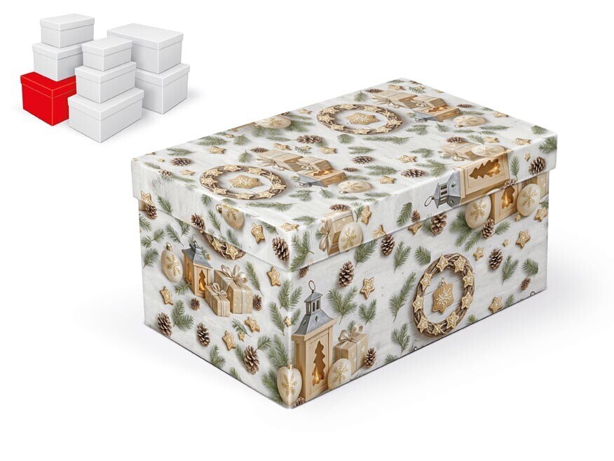 MFP 5371322 Krabice dárková vánoční B-V012-G 28x18x14cm