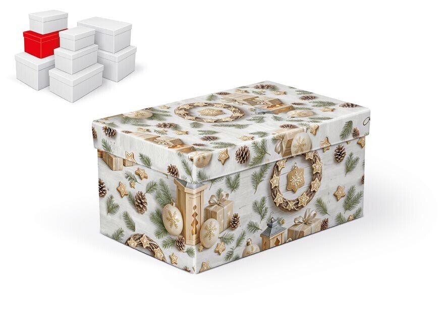 MFP 5371319 Krabice dárková vánoční B-V012-D 22x14x11cm