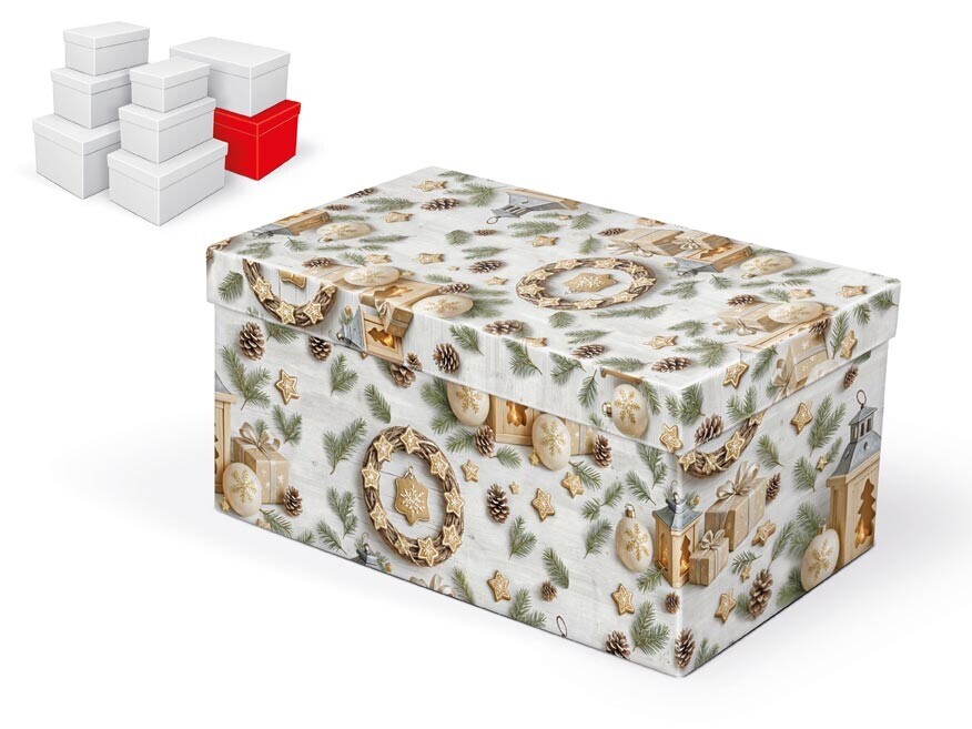 MFP 5371323 Krabice dárková vánoční B-V012-H 30x19x15cm