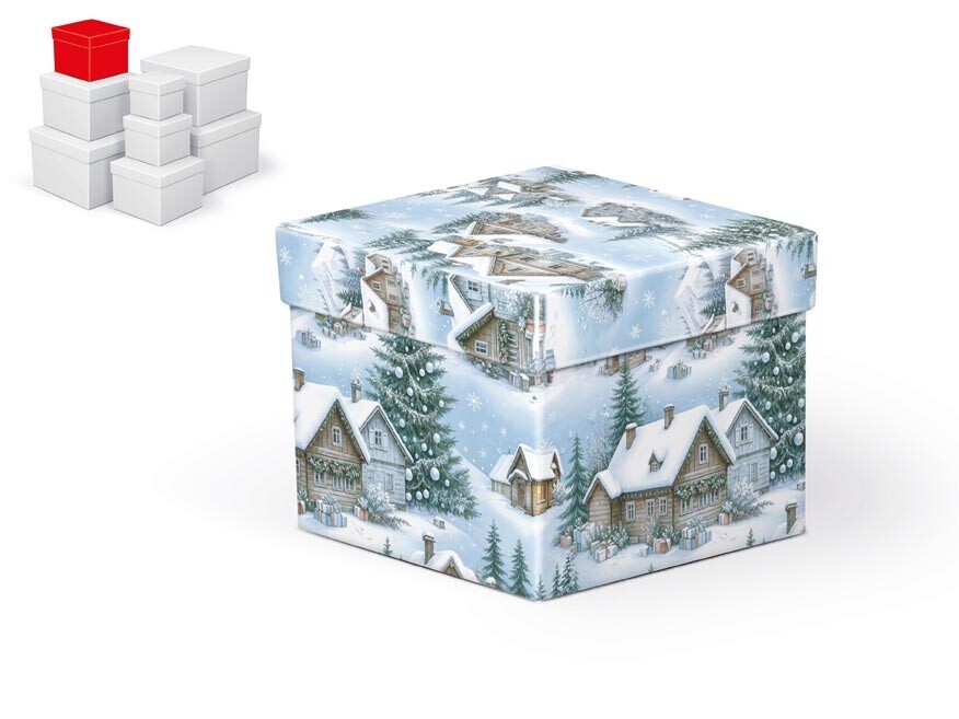 MFP 5371326 Krabice dárková vánoční C-V010-C 12x12x10cm