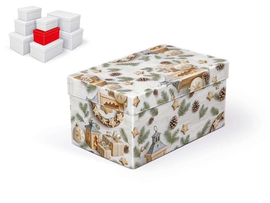 MFP 5371318 Krabice dárková vánoční B-V012-C 20x12x10cm