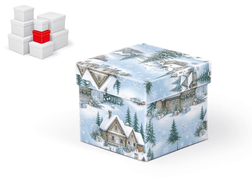 MFP 5371325 Krabice dárková vánoční C-V010-B 10x10x9cm