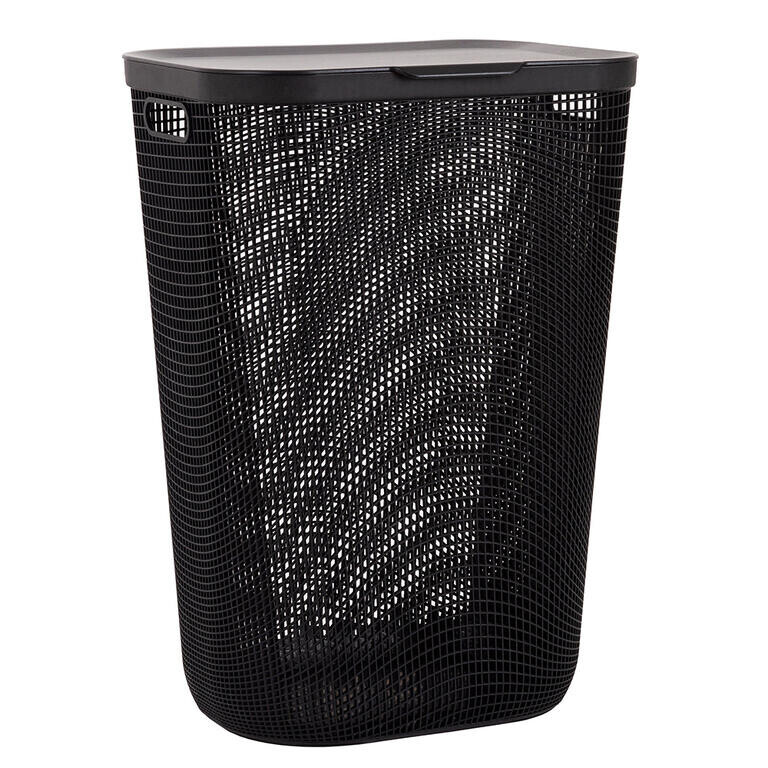 Koš na špinávé prádlo MY MESH antracit, 55 l