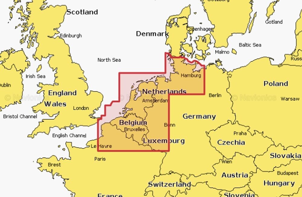 Navionics+ Mapy Benelux