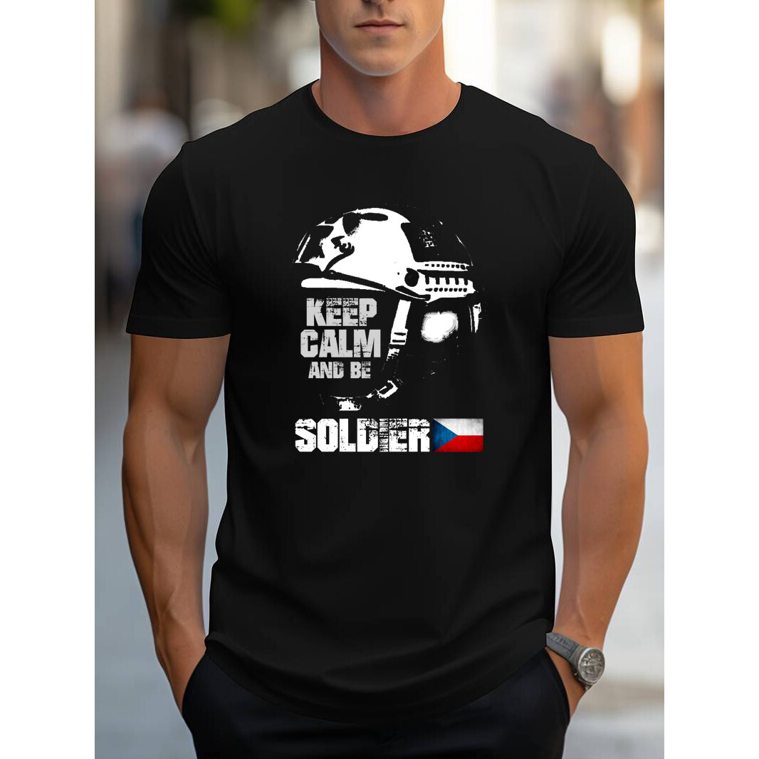 Triko Striker Keep Calm And Be Soldier - černé, M