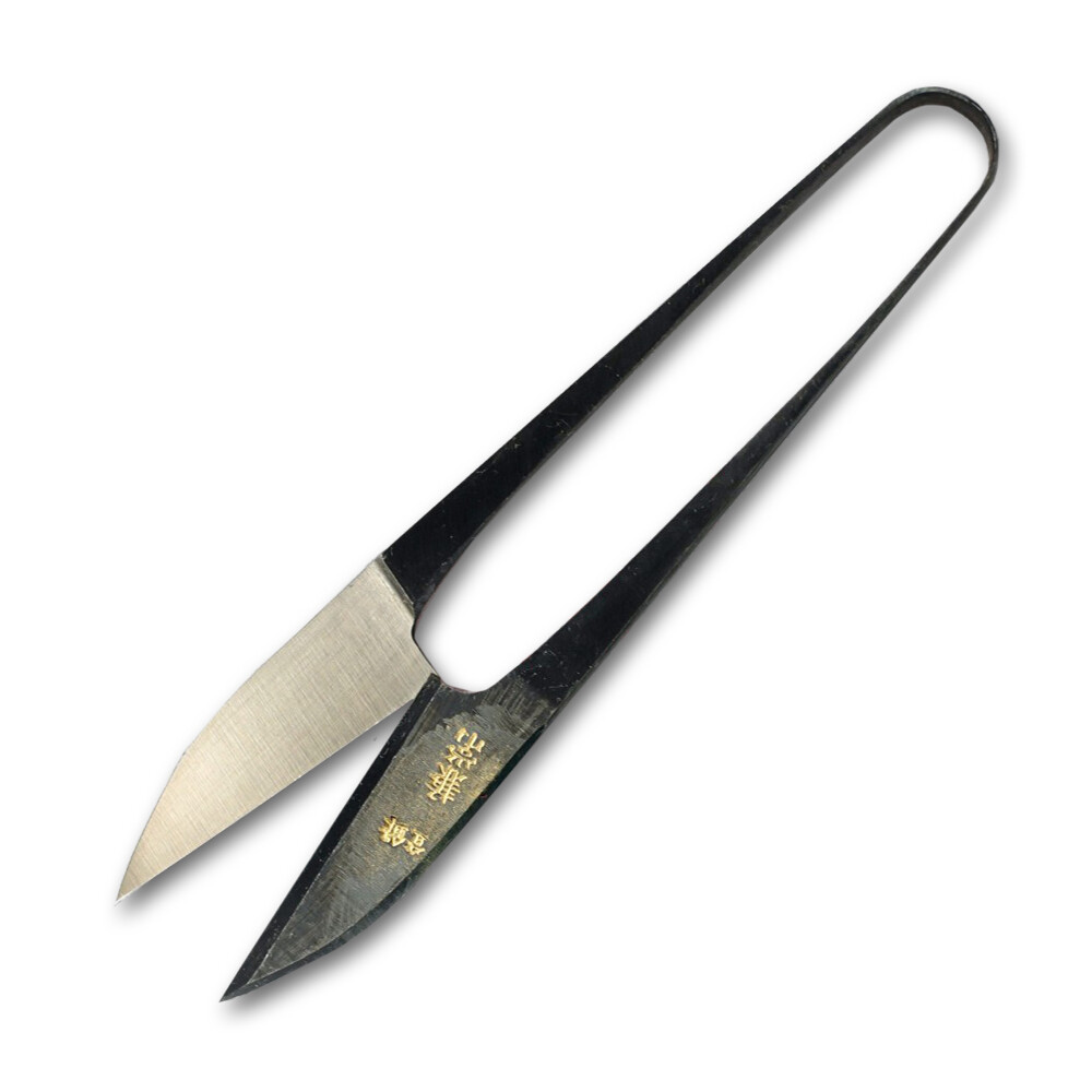 Japonské nůžky U-shaped Ibushi-finishu 120mm - černé-stříbrné