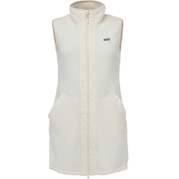 Willard DAJADA Dlouhá dámská fleecová vesta, bílá, velikost