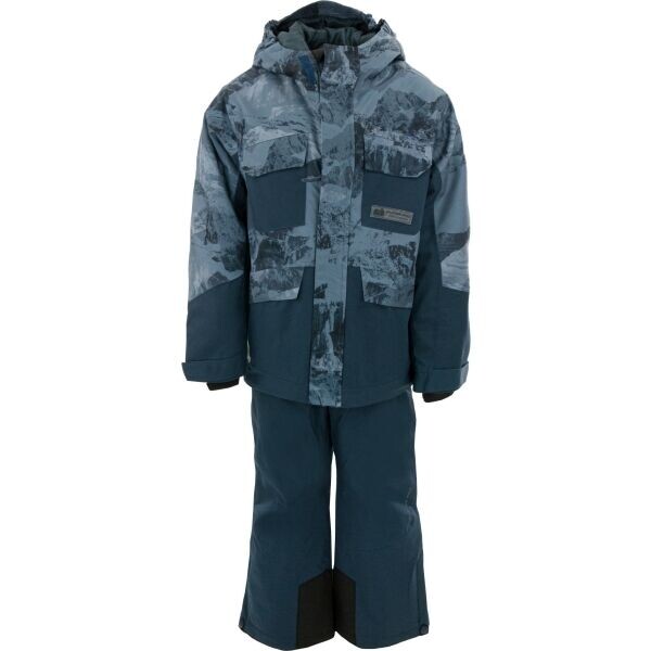 ALPINE PRO SCEDO Dětský lyžařský set, tmavě modrá, velikost 104-110