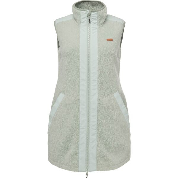 Willard DAJADA Dlouhá dámská fleecová vesta, světle zelená, velikost XXL