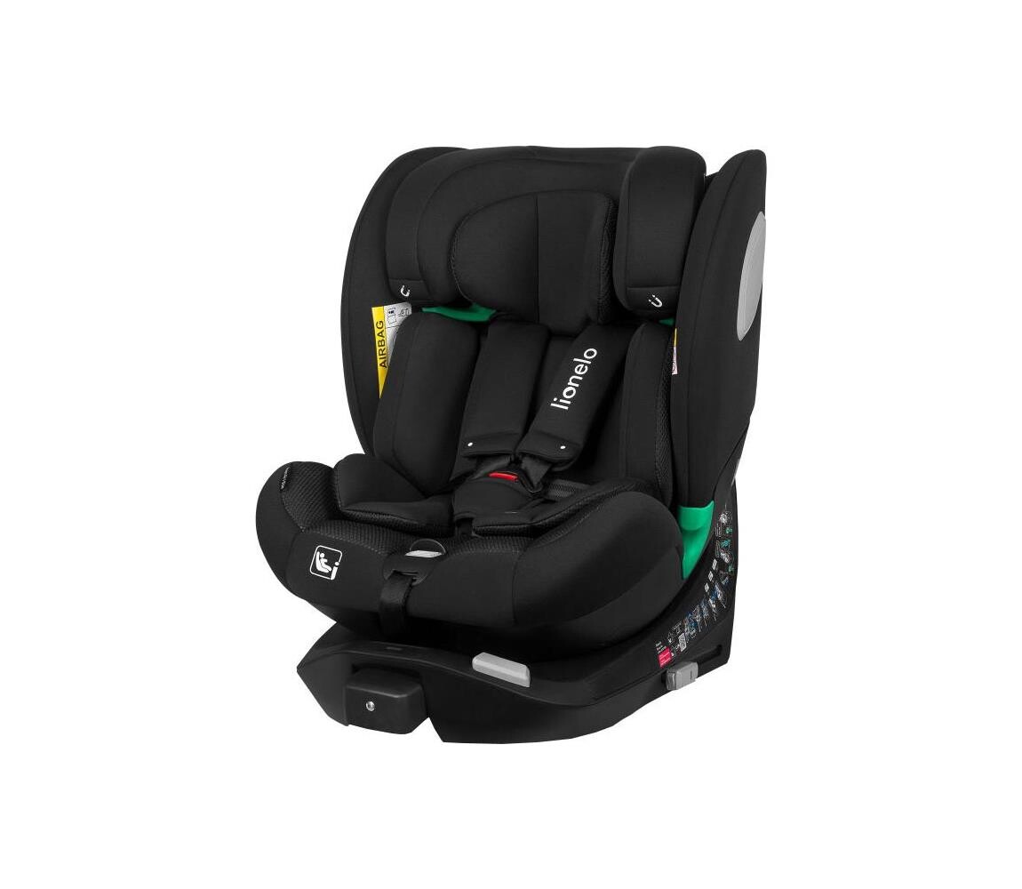 Lionelo Lionelo - Autosedačka se základ. otočná BRAAM AIR i-Size 40-150 cm Black Carbon
