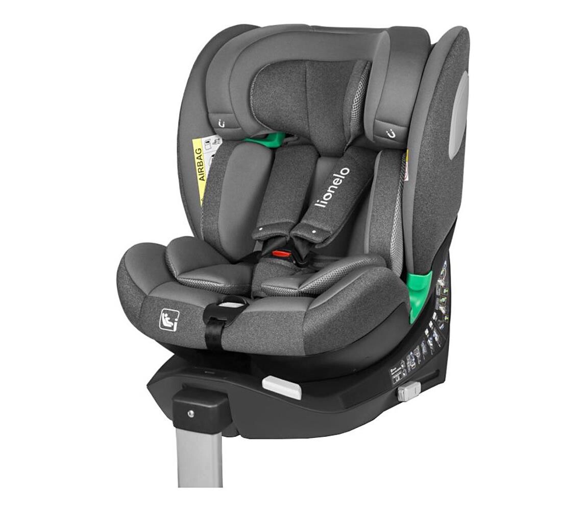 Lionelo Lionelo - Autosedačka se základnou otočná BRAAM i-Size 40-150 cm Grey Stone