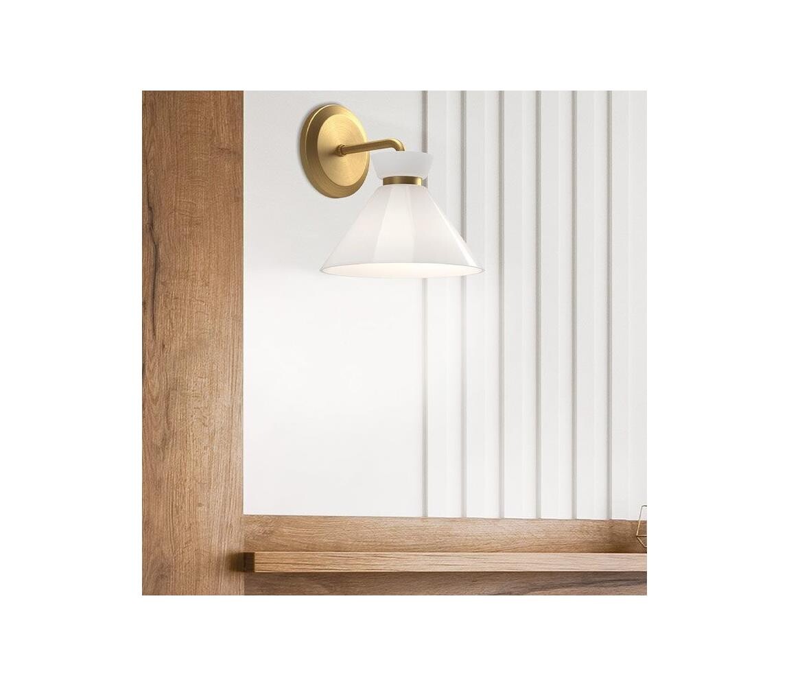 Elstead Alora Mood ALM-HALSTON-1WB-GD - Nástěnné svítidlo HALSTON 1xE14/40W/230V zlatá