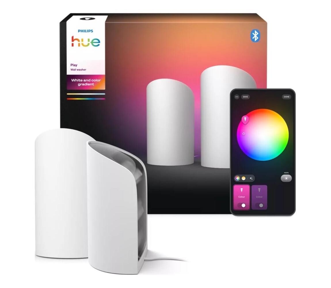 Philips Philips - SADA 2x LED RGBW Stmív. svítidlo Hue PLAY LED/20W/230V 2000–6500K bílá