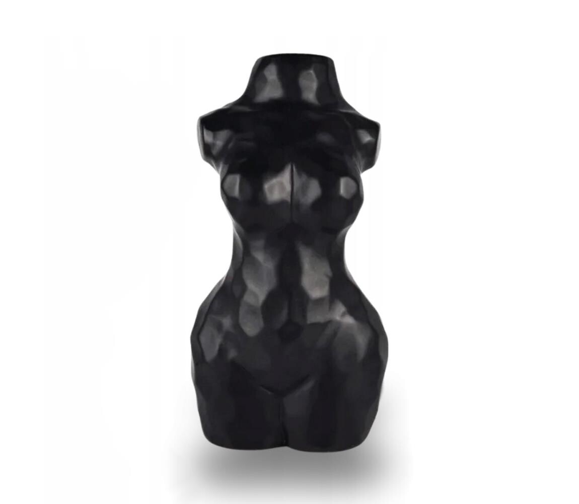 Estilo Home Keramická váza 30 cm černá