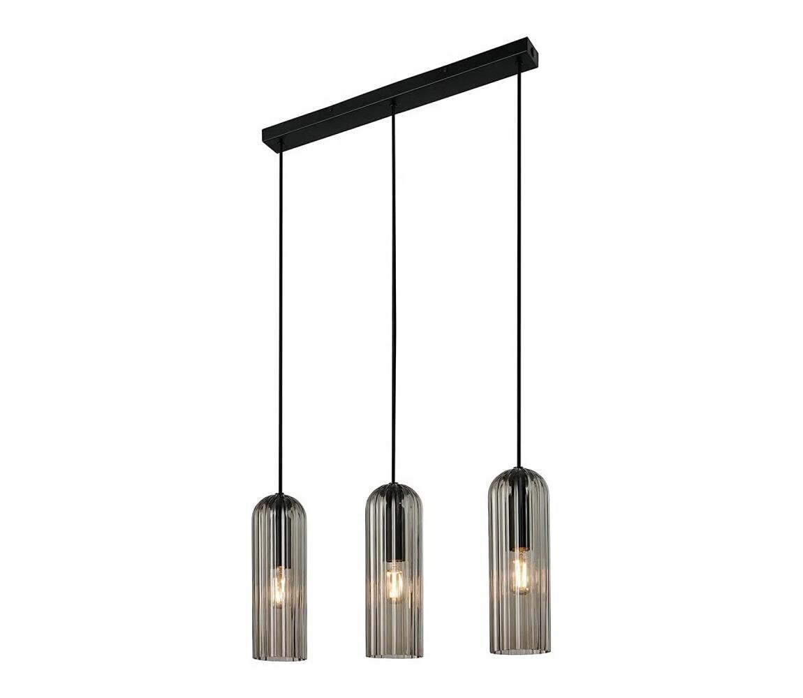 Nordlux Nordlux - Lustr na lanku MIELLA 3xE27/25W/230V černá/kouřová