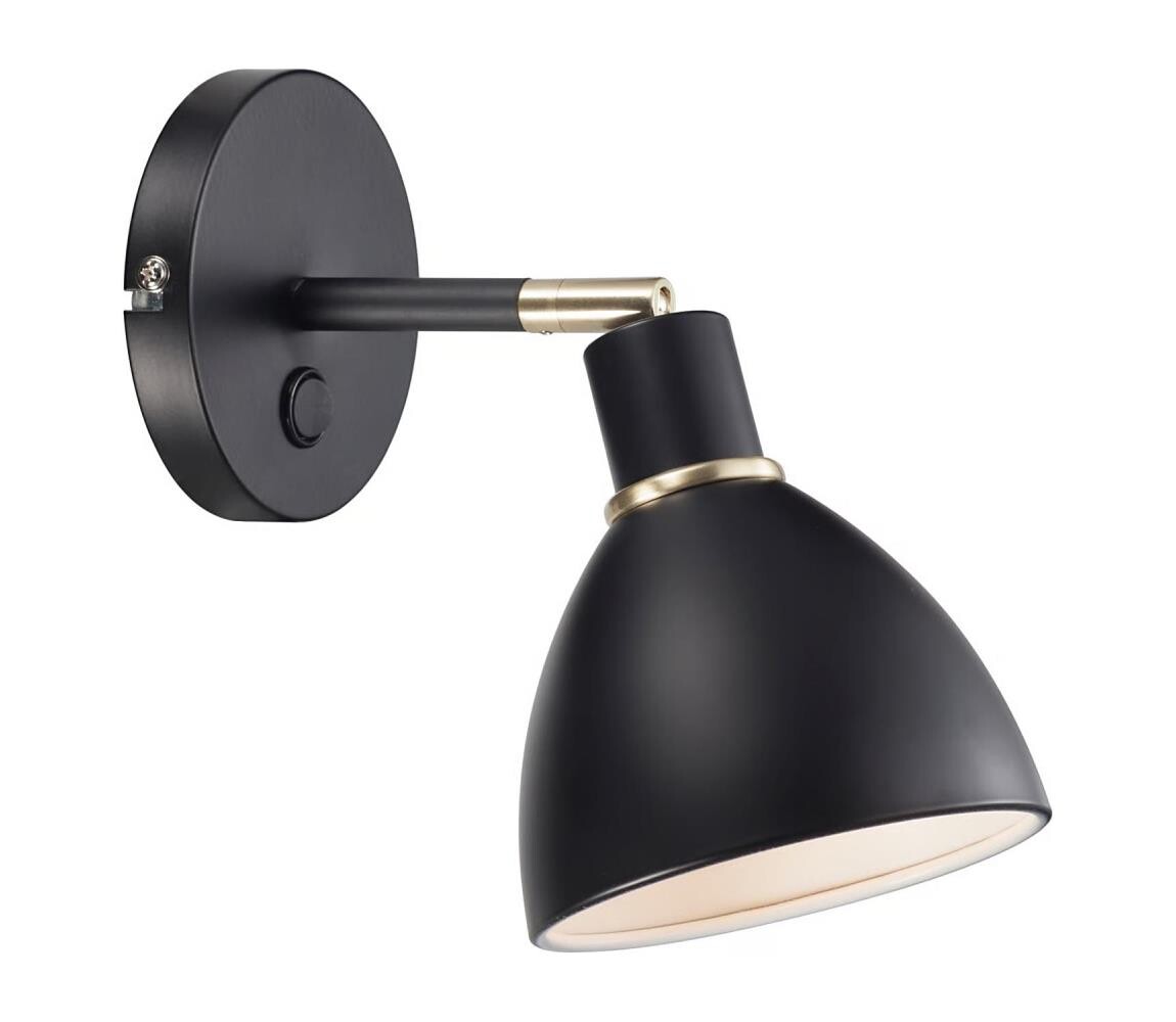 Nordlux Nordlux - Nástěnné svítidlo RAY 1xE14/25W/230V černá