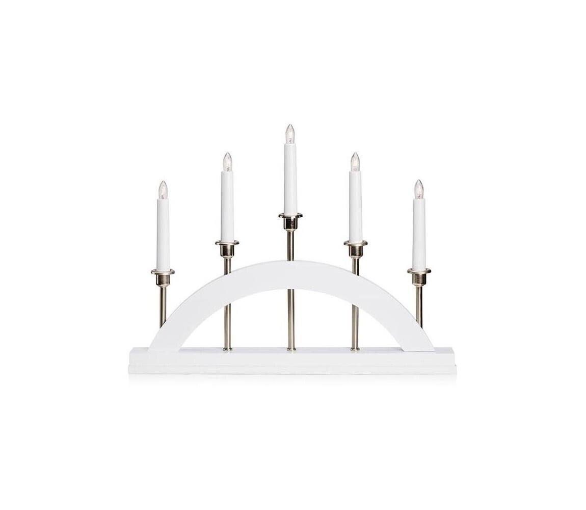 Markslöjd Markslöjd 705832 - Vánoční svícen BRIDGE 5xE10/3W/230V bílá