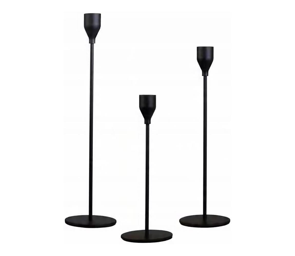 Estilo Home SADA 3x Svícen černá