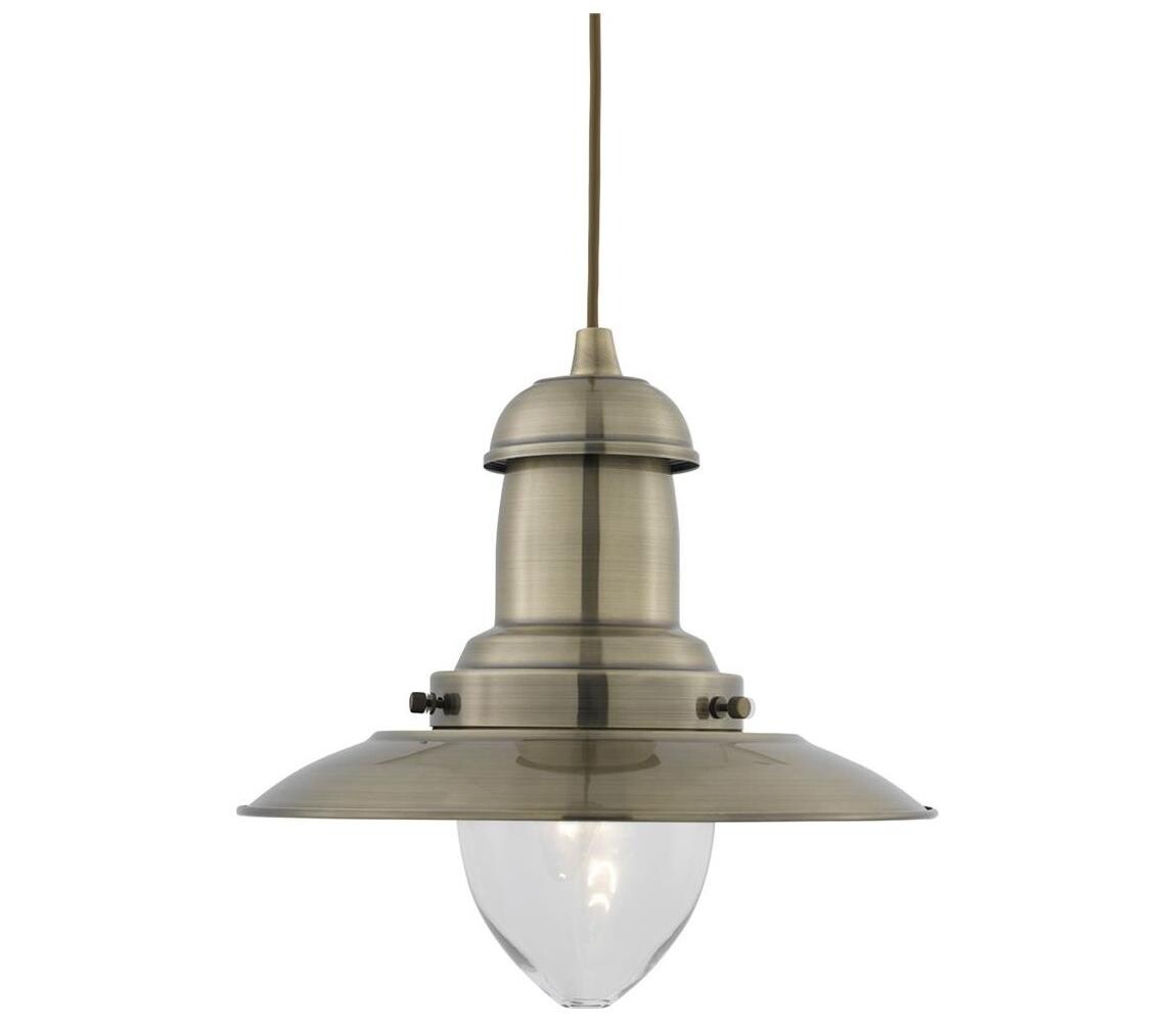 Searchlight Searchlight 4301AB - Lustr na lanku FISHERMAN 1xE27/60W/230V mosaz