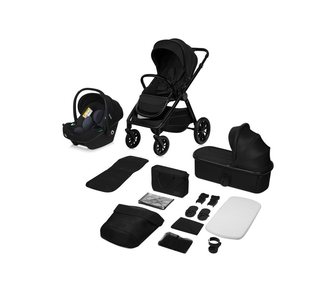 Lionelo Lionelo - Kombinovaný kočárek 3v1 LAYLA Black Onyx